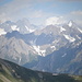 La parte nord-est del gruppo del Monte Bianco con il Triolet e il Dolent.