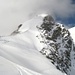 Blick zurück zum Skidepot, Rottalsattel und Jungfrau