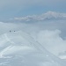 den Mont Blanc im Rücken