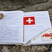 <b>Scrivo i saluti sul libro di vetta e scatto qualche foto, prima che altri escursionisti arrivino ad occupare la sommità. </b>