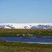 Der Gletscher vor dem See auf der Hardangervidda
