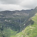 Panorama dall'Alpe Testanera 2260 mt verso la Cascata delle Pisse e la sottostante conca glaciale della Valle di Bors.