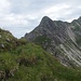 vom Gundkopf aus gesehen sieht der Abstieg vom Nebelhorn-W-Gipfel schon arg steil aus - ganz so schlimm ist es nicht.