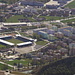 Tiefblick vom Prabé zum Stade de Tourbillon des FC Sion