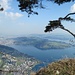 noch einmal, weil's wirklich faszinierend ist, die Sicht auf Hergiswil und die Seebecken um Luzern