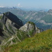Zindlenspitz and Rossalpelispitz - view from the summit of Brünnelistock.