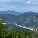 Schöner Blick auf Berge an Walchensee und Isar