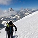 ...das Matterhorn ( 4478m ) versteckt sich mal wieder in den Wolken