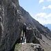 Dopo P.so Ciadin la Via Bepi Zac prosegue con caratteristiche più alpinistiche.