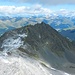 Unsere Aufstiegsroute (Bild vom Älplihorn 13.08.17) bis auf den Gipfelgrat
