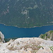 View down to the lake Klöntalersee - that's 1750 m below.