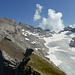 Panorama view to the glacier.