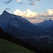 Sonnenuntergang über Banff