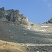 During the ascent through the scree.