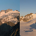 Meine Fotos vom Oberalpstock vom 5. August 2009 und 4. August 2018. Auch bei bescheidener Qualität lässt sich der Unterschied erkennen.