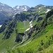 Blick zur Alp auf Eifrutt;
dahinter das Guggital