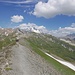 Vue vers le Mont Blanc depuis la crête des Gittes