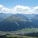 Aussicht vom Schiahorn: Davos, links Dischmatal, rechts Sertigtal