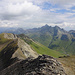 Rückblick auf den Grat während des Aufstiegs zum Jufer Horn