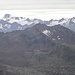 Blick beim Aufstieg in die Ötztaler Alpen. Vor dem Massif der Wildspitze sieht man 4 kürzlich von mir bestiegene Berge, davon 3 ohne Namen u. Bericht im Internet.