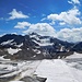 Unterwegs zum Schaufeljoch.<br />Blick nach Osten<br />Gut zu sehen die Gletscherschutzmaßnahmen durch Vliesabdeckung