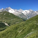 Blick zurück Richtung Mont Blanc Massiv