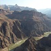 Dal Plateau point si ha questa visione straordinaria sul fiume Colorado e il versante nord del canyon.