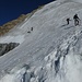 Eisige Stelle oberhalb Rottalsattel im Abstieg