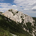 Unterwegs zwischen Vodnikov dom und Studorski preval - Blick zur Ablanca (2.004 m).