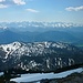 Schönster Karwendelblick vom Gipfel.