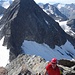 Kletterei am Östlichen Daunkogel, Blick auf die Stubaier Wildspitze