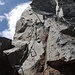 Gesicherter Gratübergang am Eintieg zur Kletterei am Östlichen Daunkogel