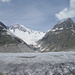 Ende Mai ist Schnee Mangelware am Grossen Aletschgletscher...