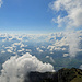 Wolkenspiel, die Aussicht vom Hohen Kasten in Richtung Vorarlberger Alpen.