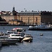 Stockholm: Blick von Insel Djurgården über den Ladugårdslandviken zur Halbinsel Blasieholmen.