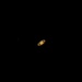 Foto vom Saturn während der totalen Mondfinsternis vom 27.7.2018; auch Saturn war wegen unruhiger Luft nicht sehr gut sichtbar, so war die Cassinische Teilung der Ringe nicht zu erkennen.