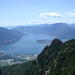 Panorama sul Lago Maggiore. In primo piano il Sassariente.<br />Foto d'archivio. Luglio 2009.