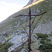Scultura in legno: punto di riferimento tra l'Alpe Tsa di Viou (secondo alpeggio) e il Colle di Viou.