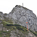 Gipfelaufbau der Läuferspitze mit der Anstiegsseite vom Füssener Jöchle aus.