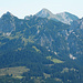 Blick auf die 3 Gipfel, von links nach rechts: Läuferspitze - Hallerschrofen - Schartschrofen. Der Hallerschrofen geht etwas unter vor der großen Schlicke.
