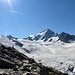 Blick von der Hütte auf den Glacier du Tour