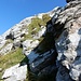Aufstiegsrinne durch den Klettergarten