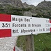 ..... zweigt Steig Nr. 351 Richtung Malga Ben ab. Er wird mich zum Val di Dalun führen.