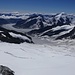 Blick vom Gipfel auf den grossen Aletschgletscher