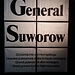 Il manifesto della mostra sul generale Suworow. 
