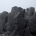 le rocce ghiacciate della cima del Pico de la Cruz