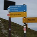 Wegscheide bei P.2179: nach hinten gehts zum Naafkopf, wir gehen links auf dem Liechtensteiner Höhenweg