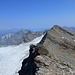 im Bild der Verbindungsgrat zur Mittleren Pederspitze, der heute von zwei Bergsteigern gemacht wurde, die ich im Abstieg getroffen habe