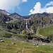 La cascata vista dal pianoro sottostante