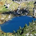 verso la Cima del Masnee : zoom sul Lago dello Starlarèsc da Sgióf 